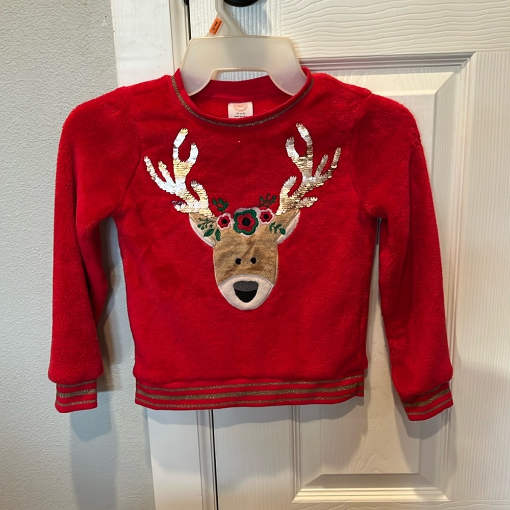 Girls 4-5T cozy reindeer sweater